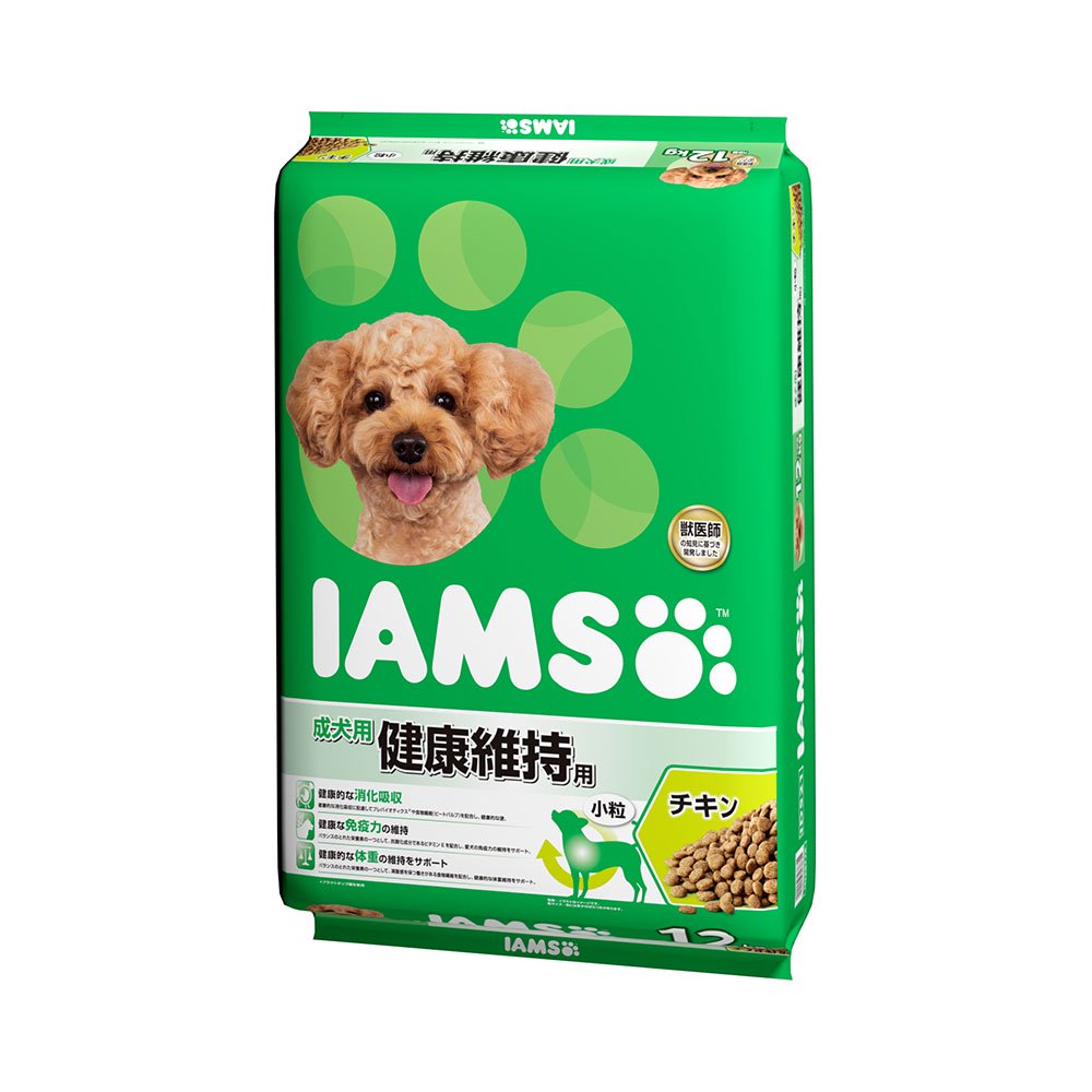 ドッグフード　成犬用　健康維持用　チキン　小粒　１２ｋｇ　正規品　ＩＡＭＳ　お一人様１点限り　ＣＲＣ45―05―40―01―20