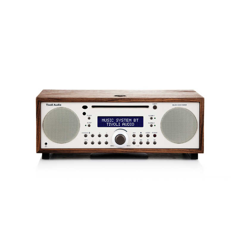 TIVOLIAUDIO　Music System BTAM/ ワイドFM/ CD All-in-One Hi-Fi System Beige-Classic Walnut　MSYBT-1529-JP