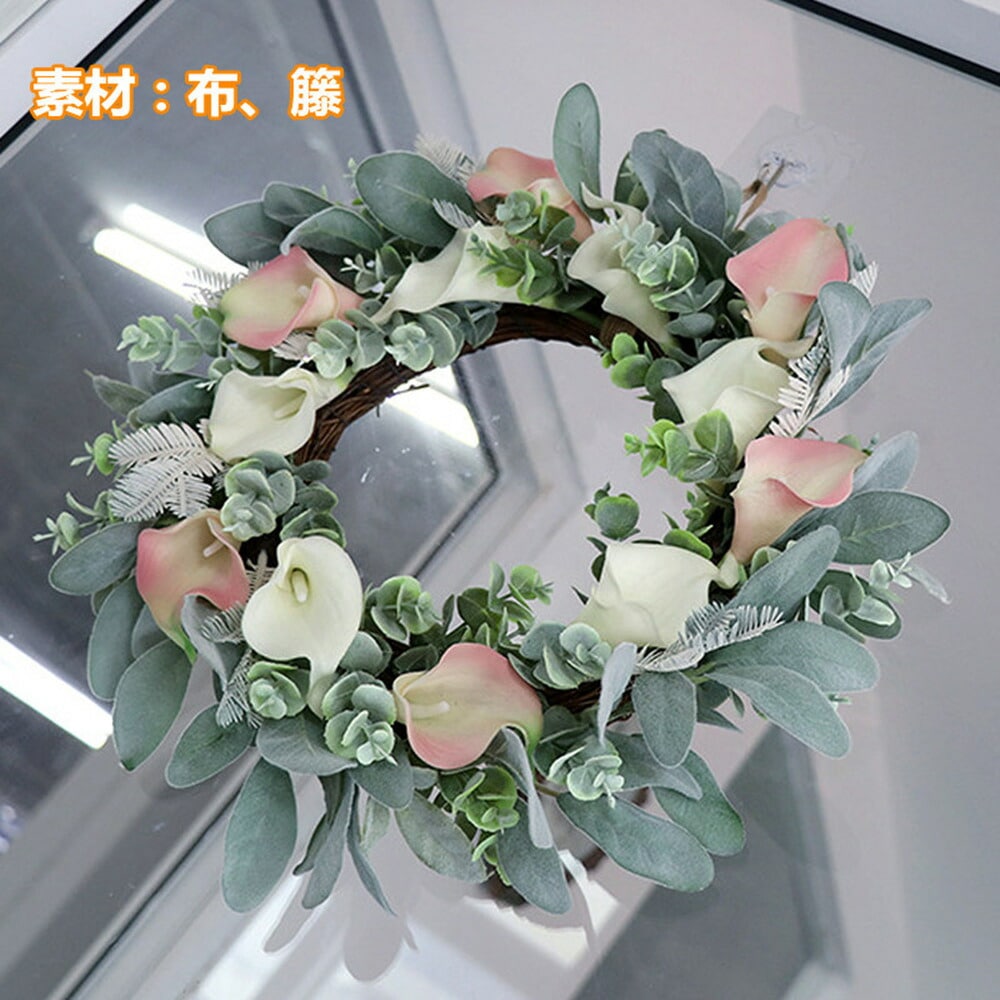 リース 玄関 春 造花 壁掛け フラワーリース 花 ドアリース おしゃれ 飾り インテリア ナチュラルリース 結婚式 店舗 庭園 アートフラワー ギフト 撮影 新築祝い 誕生日 祝い 道具