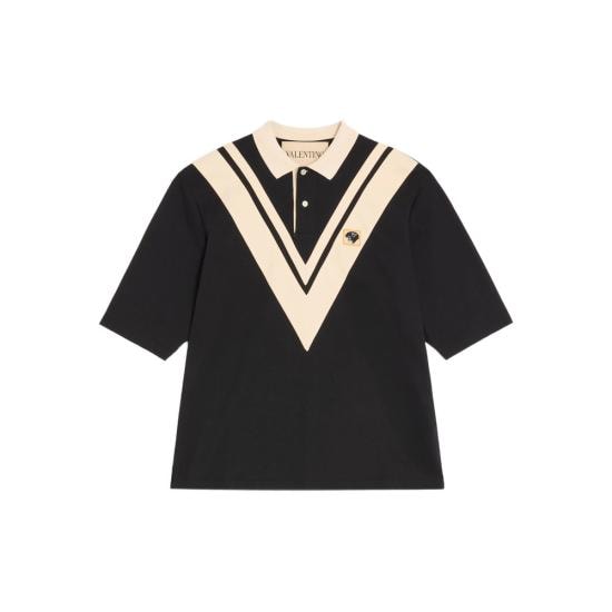 VALENTINO GARAVANI Men Polo Shirts 8V3MH04LBA8 9RA BLACK NEUTRALS