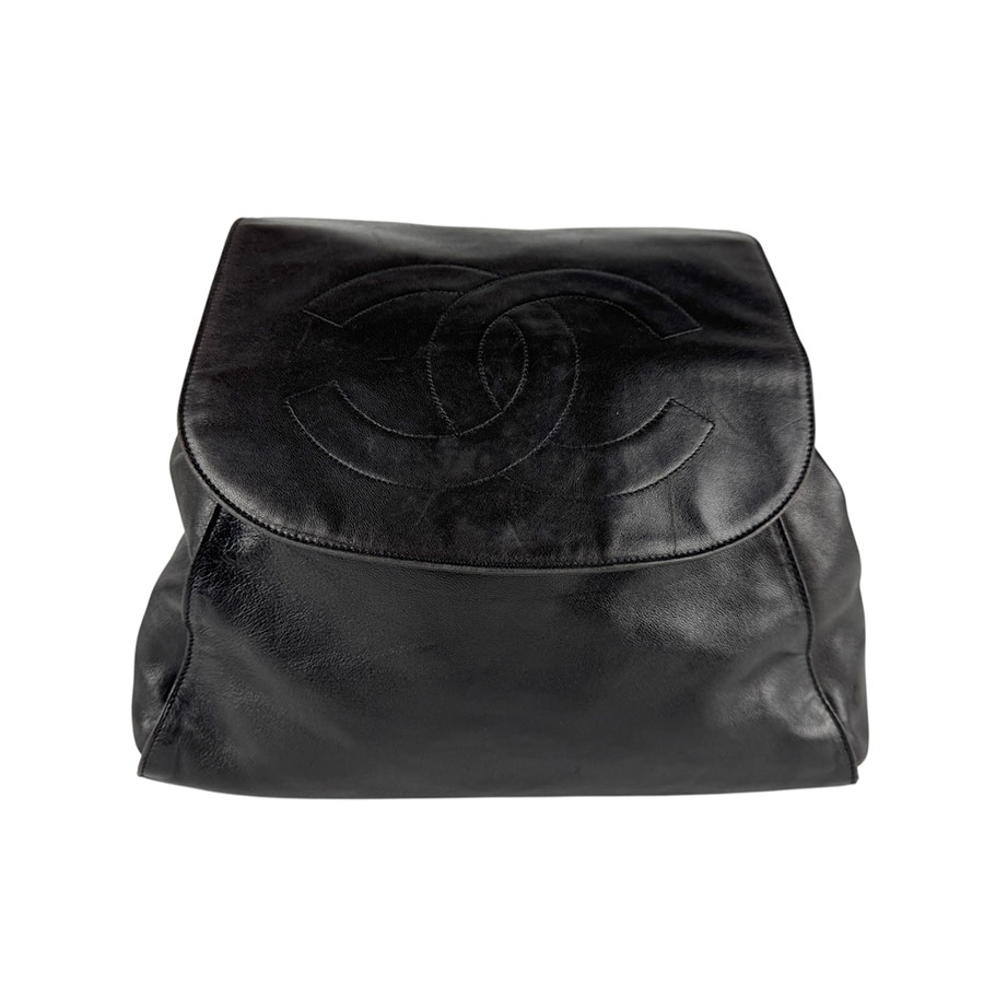 シャネル CHANEL リュック ラムスキン ブラック レディース z6490