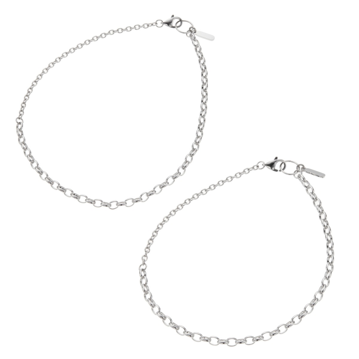 ペアブレスレット サージカルステンレス316L チェーン シンプル 金属アレルギー対応 9,196円