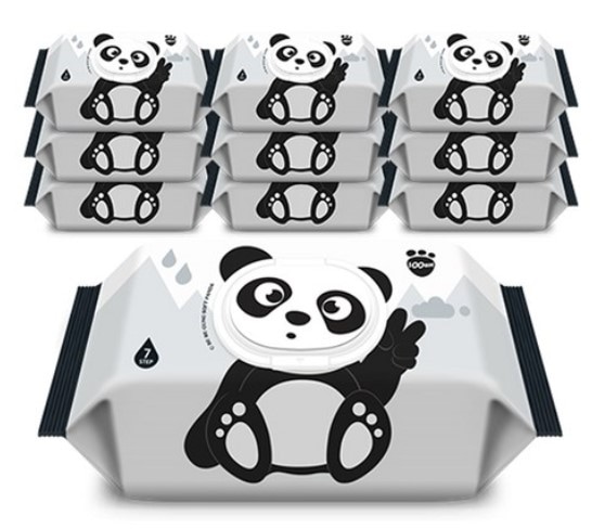 [Bebegung] panda baby wipes Wet tissue 100ct 10pk