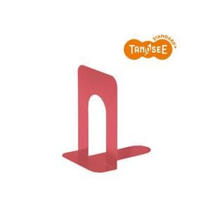 (まとめ)TANOSEE ブックエンド T型 特大 コーラルレッド(赤) 20組