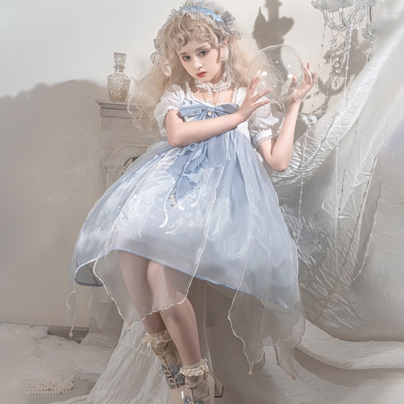 JSK少女半袖ロリータ ワンピース ドレスジャンパースカート イベント ハロウィン卒業式結婚式 A235