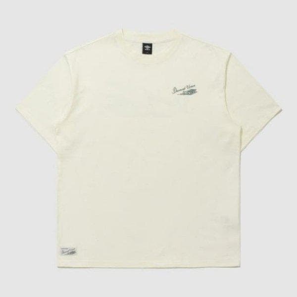半袖Tシャツ PQA UQ121CRS11-CRM ウェイファインダー ガーメントダイイング レタリング 半袖Tシャツ CREAM