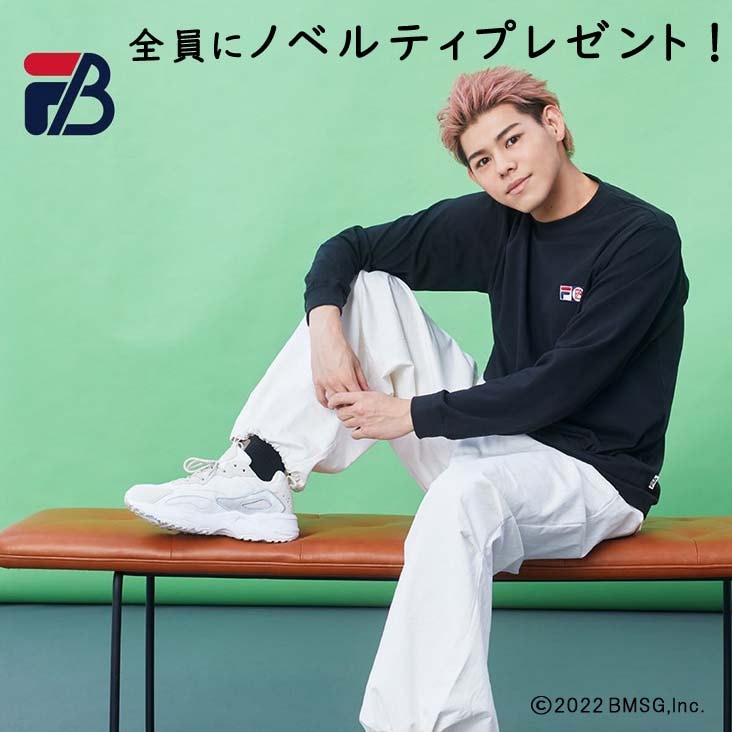 FILA フィラ BE:FIRST コラボ ロンＴ 着用モデル 長袖 メンズ レディース ユニセックス ビーファースト SOTA SHUNTO MANATO RYUHEI JUNON RYOKI LE