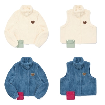 POCKET POINT 2 WAY CROP FUR JACKET