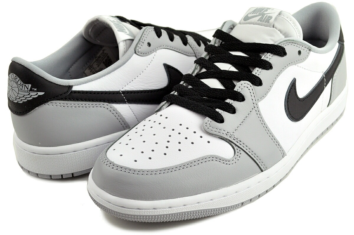 エアジョーダン 1 レトロ ロー OG バロンズ スニーカー ホワイト ブラック ウルフグレー cz0790-110