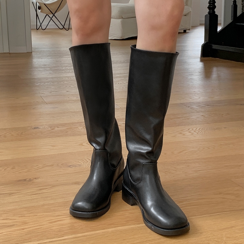 [tac0410] 韓国ファッションロングブーツ