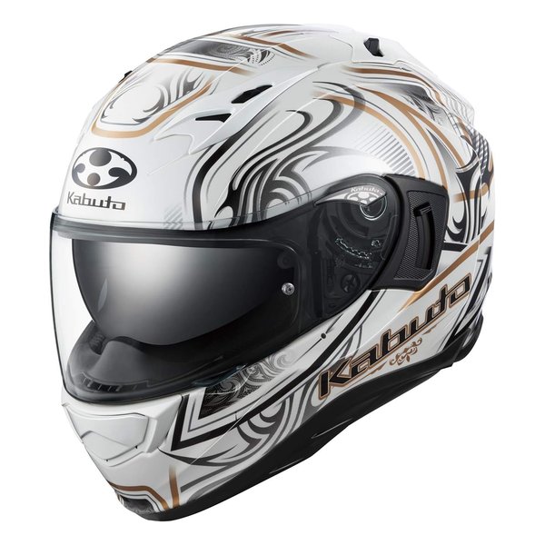 フルフェイスヘルメット OGK KAMUI-3 JAG ジャグ パールホワイトゴールド S 55-56cm KAMUI3JAGパールWHゴ