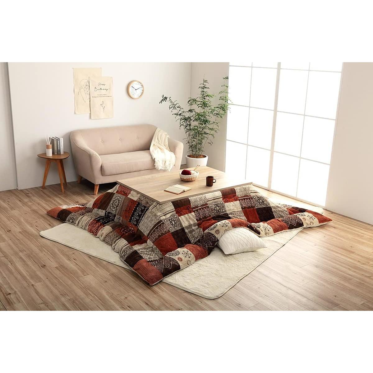 【i】【代引不可】 イケヒコ こたつ布団 掛 長方形 約205×245cm 撥水 スターシャ オレンジ ノルディック ＃7800739【北海道・沖縄・離島不可】