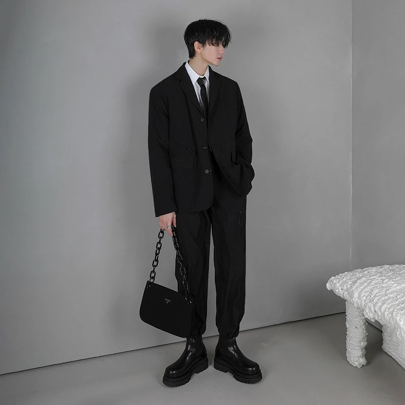 スーツジャケット メンズ 春秋 高級感 カジュアル シンプル