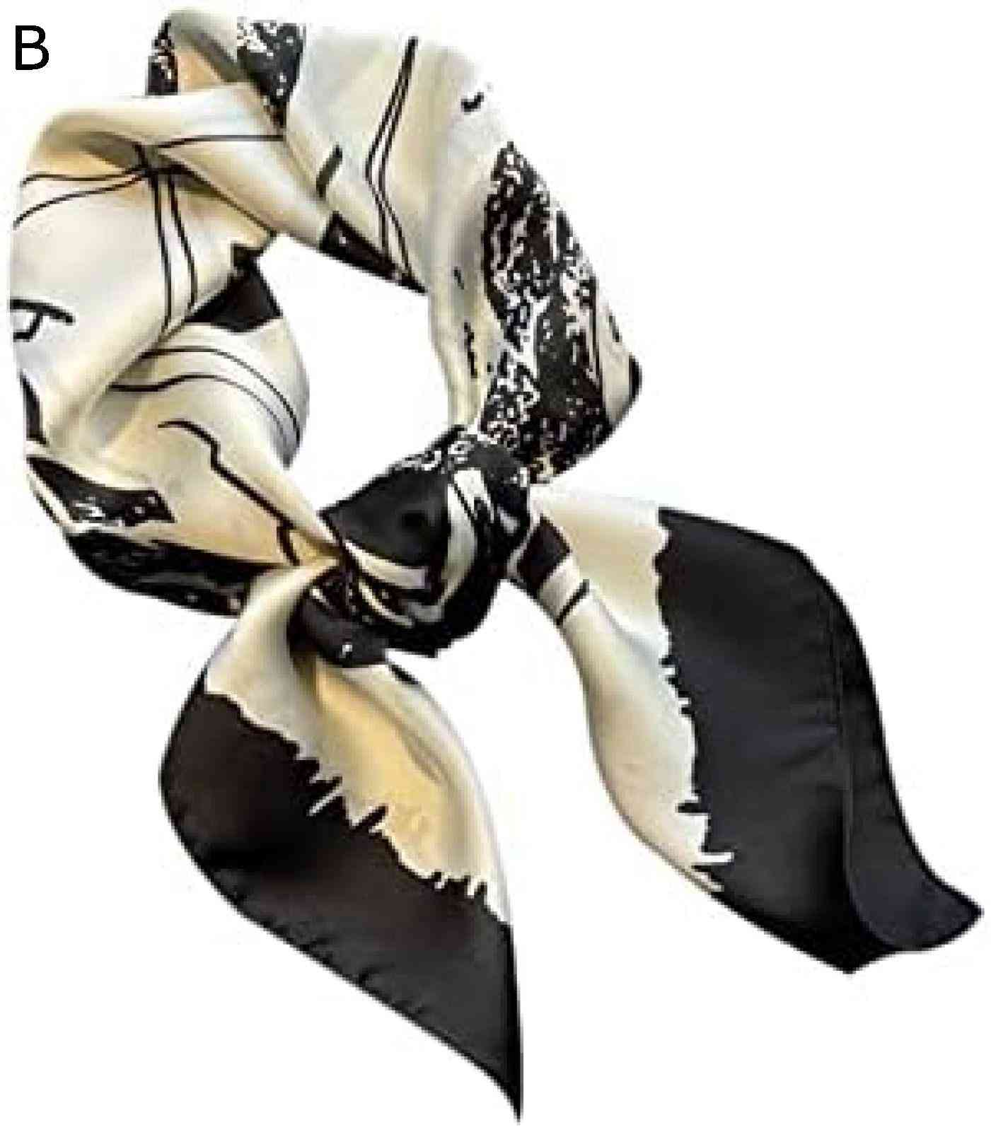 【20%OFFクーポン～】スカーフ レディース 印刷 通気性 スカーフ レディース 光 サテン スカーフ に適し 防寒 防風 春 夏 秋 冬