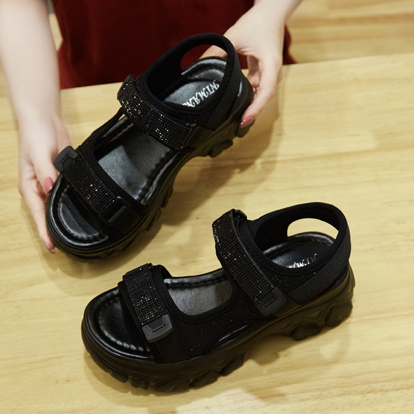 クーポン 厚底スポーツサンダル 厚底サンダル スポーツサンダル レディース スポサン ウェッジソール 歩きやすい 痛くない 楽ちん 防滑 軽量 カジュアル 夏ビーサン スニーカーサンダル ファッション