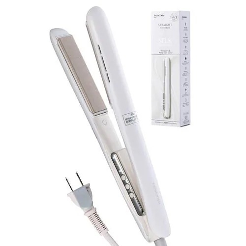 テスコム TS860A-W ストレート ヘアアイロン 25mm 5段階調節 ダブルヒーター 自動電源OFF 海外対応 旅行 ホワイト