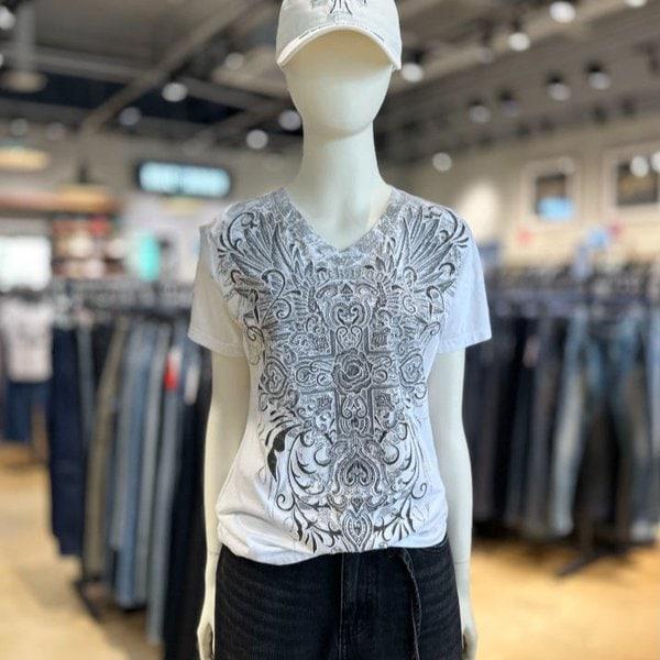 女性全面WINGタトゥー半袖Tシャツ_DG