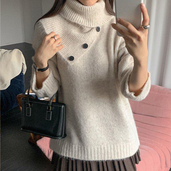 Hスタイル(KN)ポインセチアニットティーウォーマーセット 冬 春 初秋 女性 ニットティー ウォーマーセット セーター 基本 Tシャツ