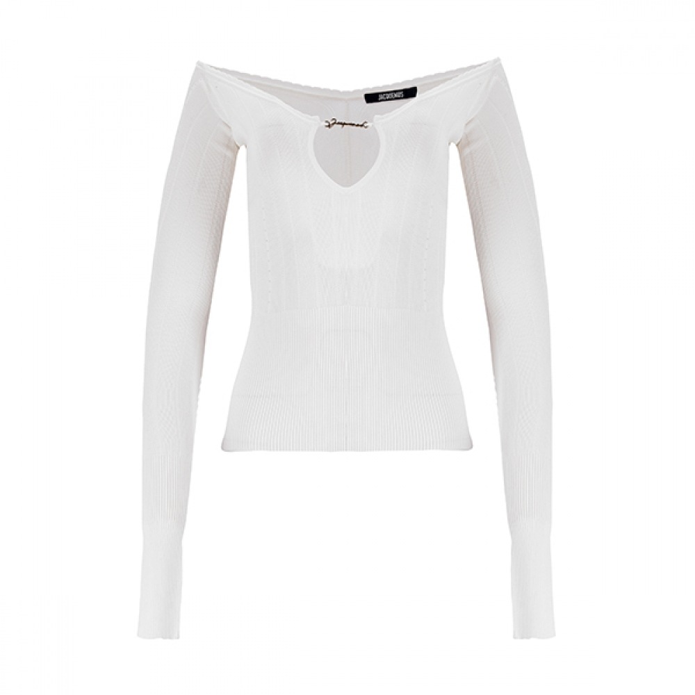 Jacquemus 241KN357-2358 110 ルオートロゴチャームスカラップトップウィメンズニット