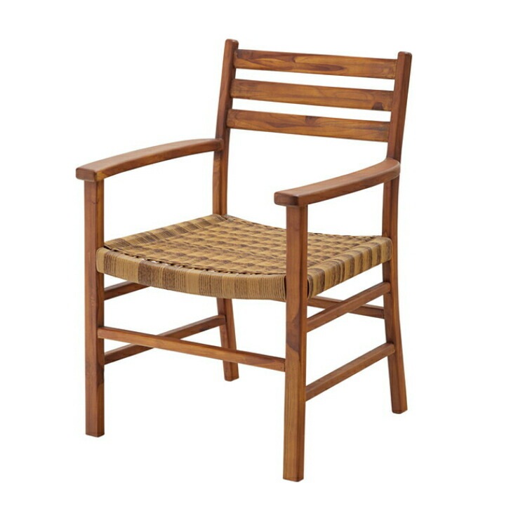 ダイニングチェア 椅子 天然木 チーク ウッドチェア アジアンテイスト 屋外 ベランダ テラス NRS-422