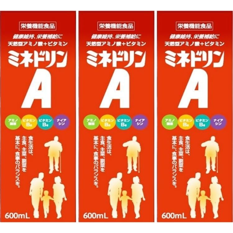 3個セット 伊丹製薬 ミネドリンＡ 600ml アミノ酸 栄養機能食品 5,528円