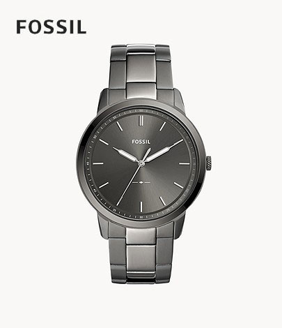 フォッシル FOSSIL 腕時計 THE MINIMALIST 三針 スモークステンレススチールウォッチ FS5459 メンズ 正規品