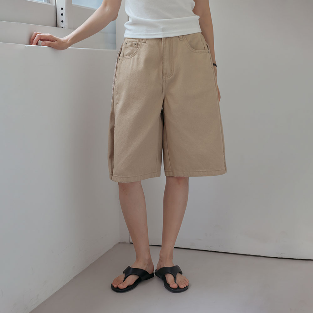 レブアツーウェイサイドピンタックバミューダパンツ