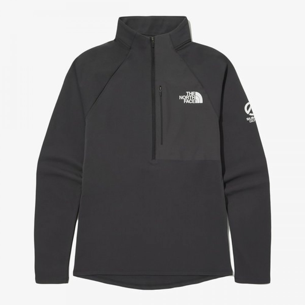 ノースフェイス レディース サミットマカルー 長袖ジップティー グレー NT7LQ80B