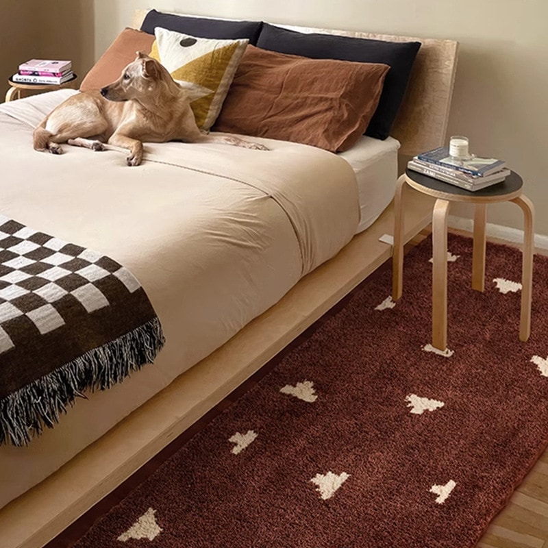 【速達!】中寝室房房絨毯汚れに強いティーカーペット部屋カシミヤ絨毯を模した復古長尺ベッドサイド絨毯