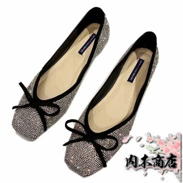 キラキラ レディース パンプス フラットシューズ ラメ スムース 靴 バレエ ぺたんこ ローヒール ビジュー フォーマル おしゃれ 軽量 歩き