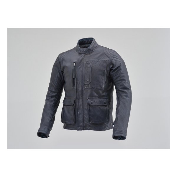 レザージャケット DL-501 スクランブラージャケット ネイビー Lサイズ D23690