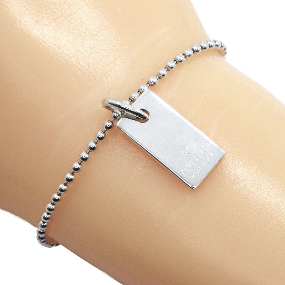 ロゴプレート ブレスレット シルバー925 約7.0g ユニセックス 中古品 A-ランク 10,656円