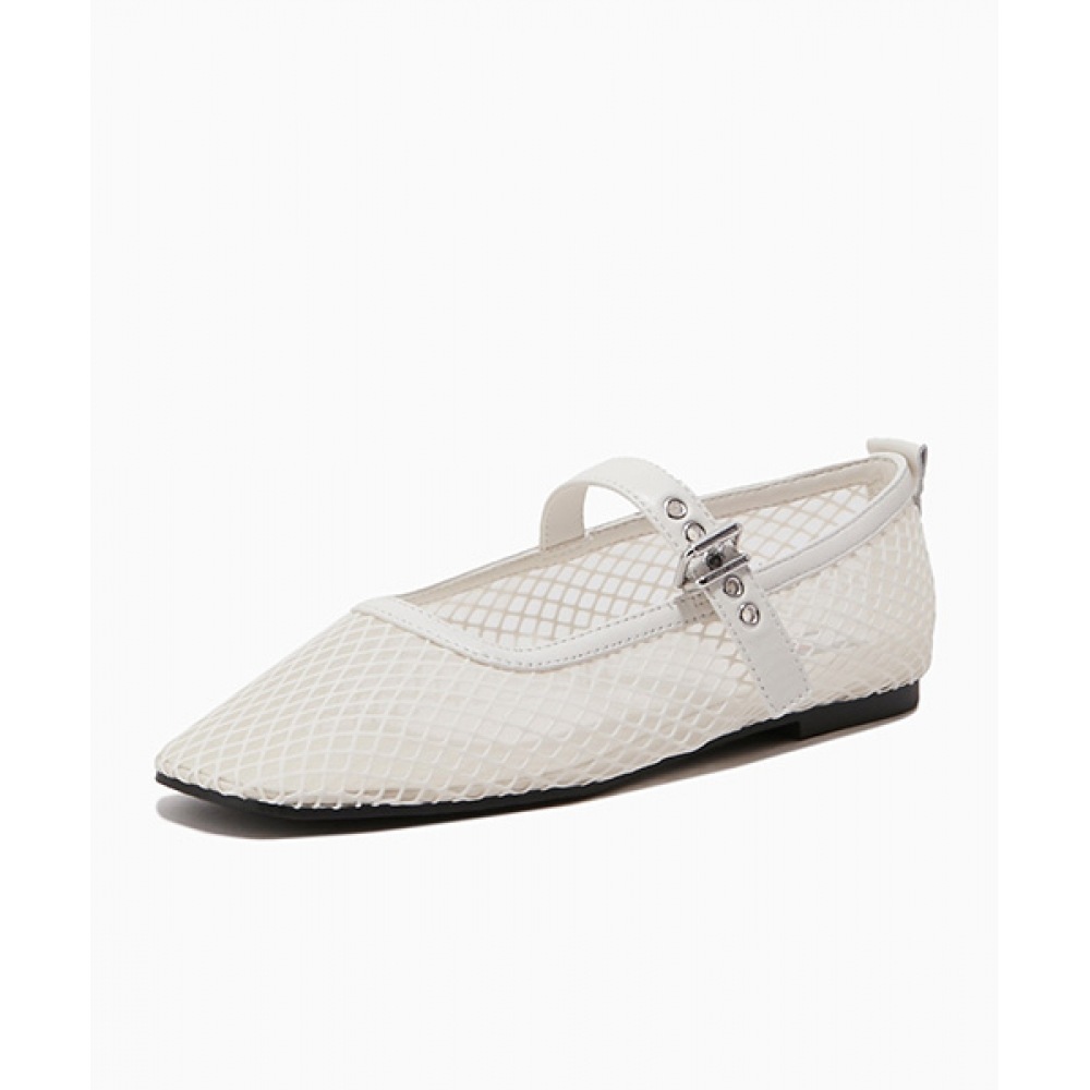 トミー ジーンズ ベイリー メッシュ メリージェーン バレリーナ-アイボリー T52F6ASZ300JT1YBI