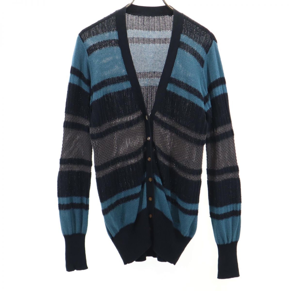 ヴィヴィアンウエストウッド レッドレーベル リネンブレンド 長袖 カーディガン M Vivienne Westwood Red Label Vネック レディース