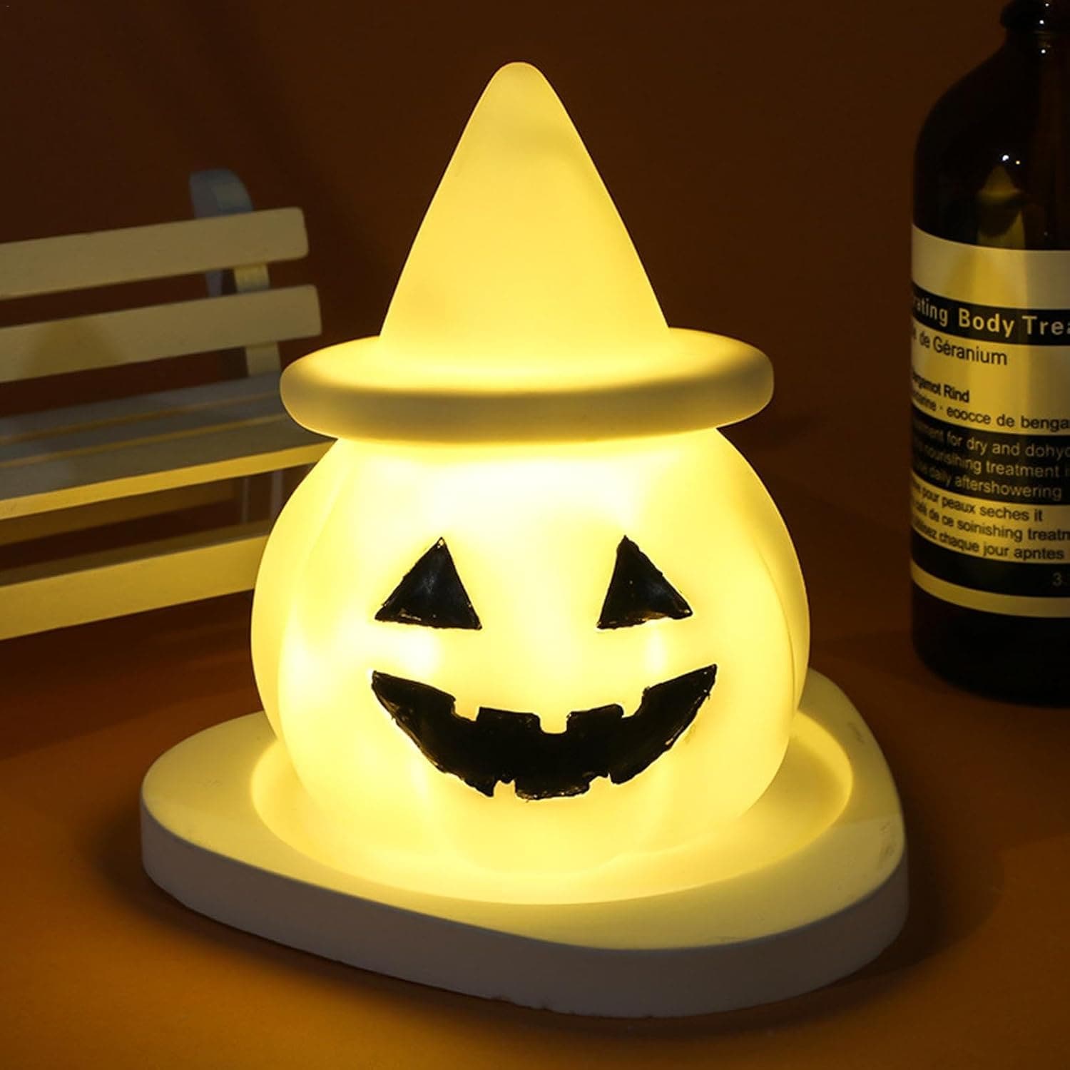 ハロウィンナイトライト - 電池式 ライトゴースト キッズルーム デスクランプ ハロウィン キッズ ナイトライト 保育園 LEDナイトライト 部屋 装飾用 パンプキンゴーストスカルナイトライト （