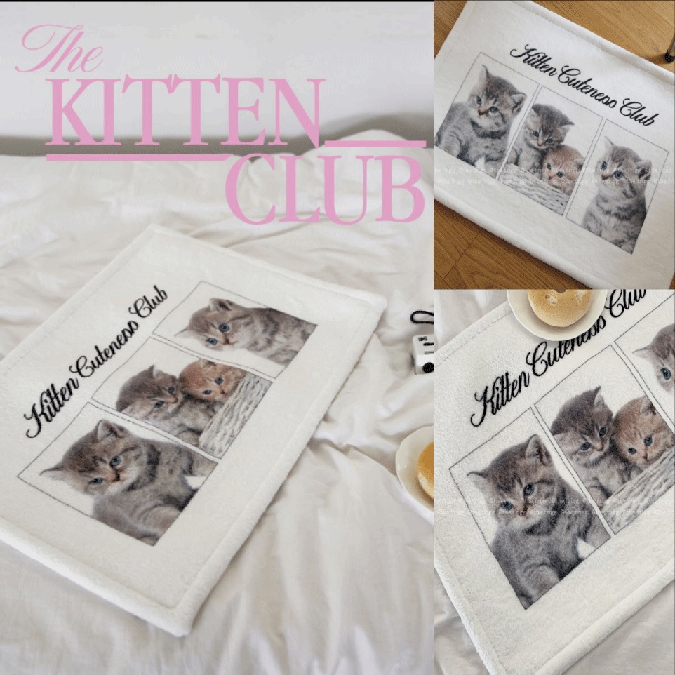 [THE FRIGG] kitten club 猫 プリンティング ポイント マット