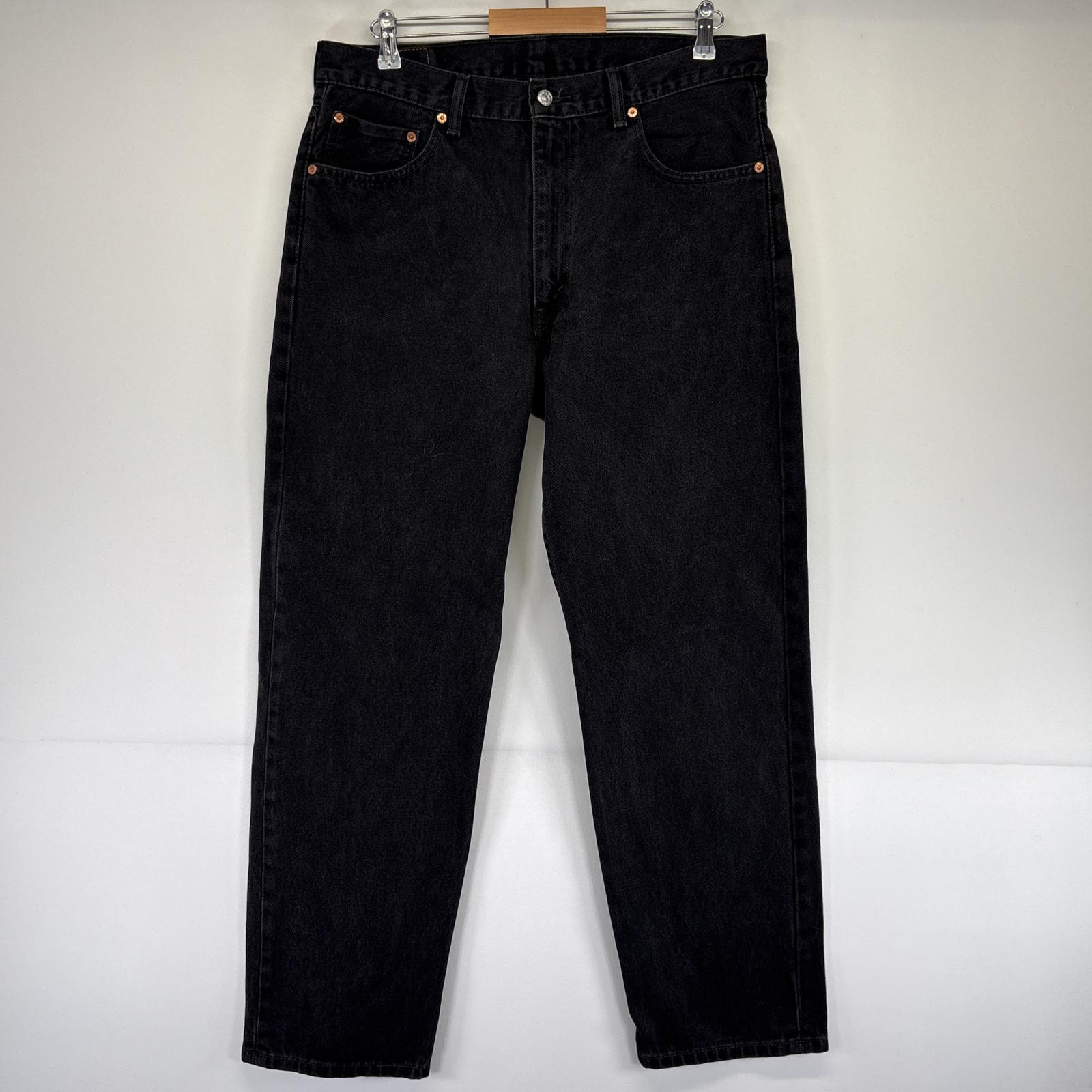 古着 デニムパンツ 550 テーパード コインポケット ジーンズ ジーパン 5ポケット 長ズボン w36 L32 ブラック メンズ 5,808円