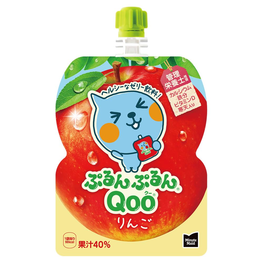 即日発送 コカ・コーラ ミニッツ メイド ぷるんぷるんQoo りんご 125gパウチ×30袋