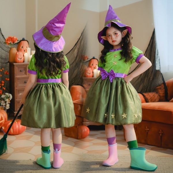 ハロウィン 子供用 コスチューム 女の子 ティンカーベル プリンセス コス ワンダフルフェアリー グリーンエルフ 子供服 ドレス