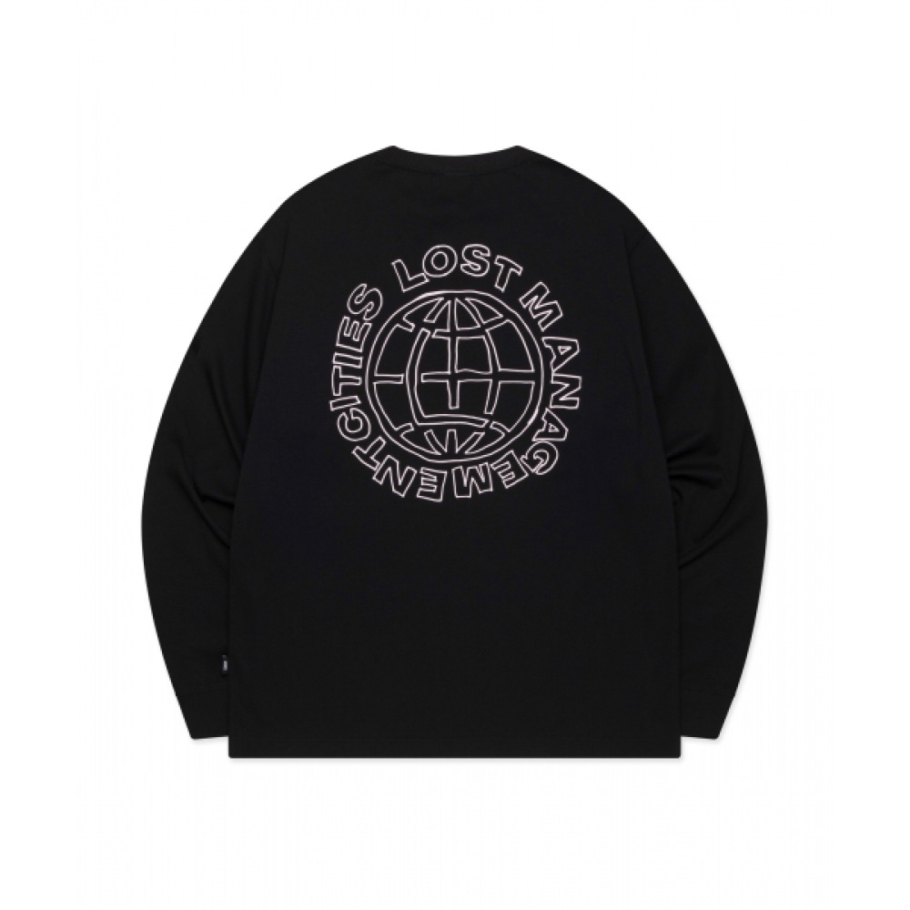 LMC ドゥードゥールグローブロングシルバー T シャツブラック