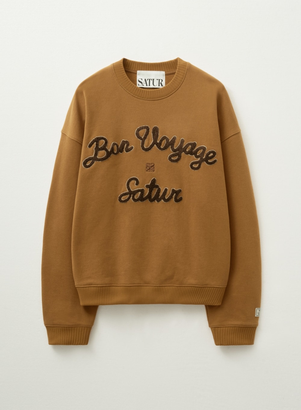 【SATUR】 BON VOYAGE BOUCLE SWEATSHIRT : ORANGEN BROWN