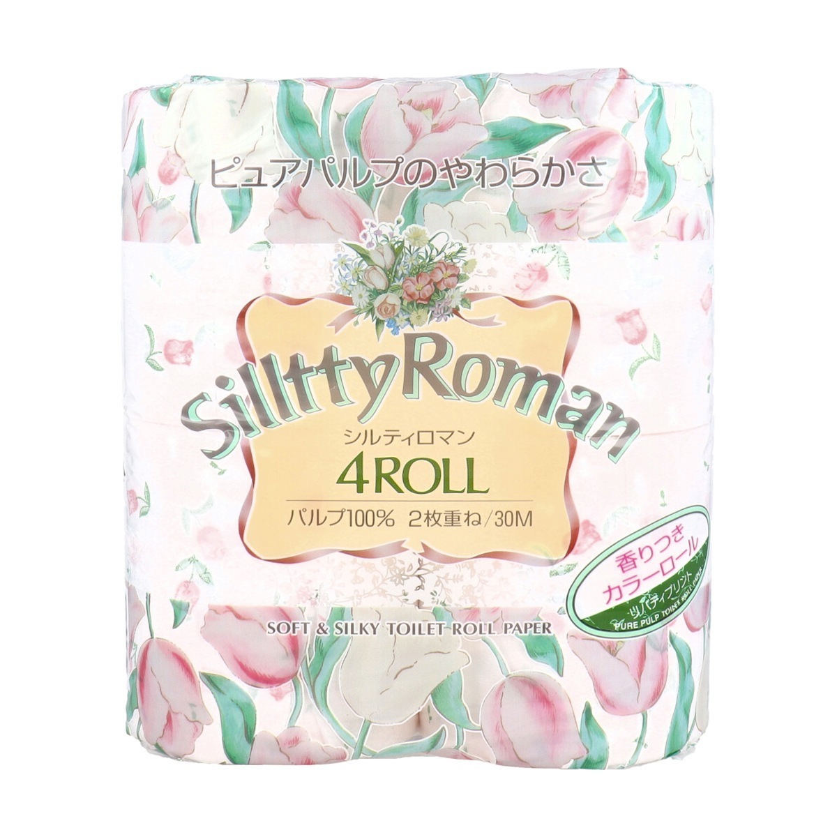 トイレットペーパー 四国特紙 シルティロマン ダブル30m 4ロール入り X12パック