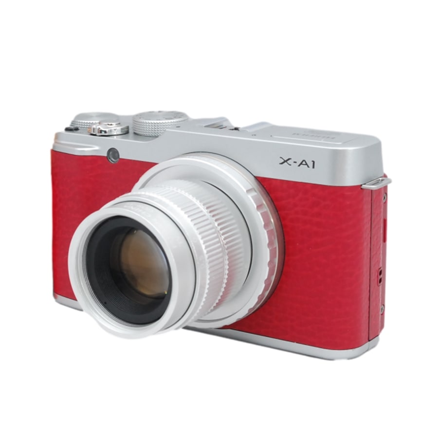 X-A1 MF 35mm F1.7 レンズセット レッド ミラーレス 一眼レフ カメラ 中古
