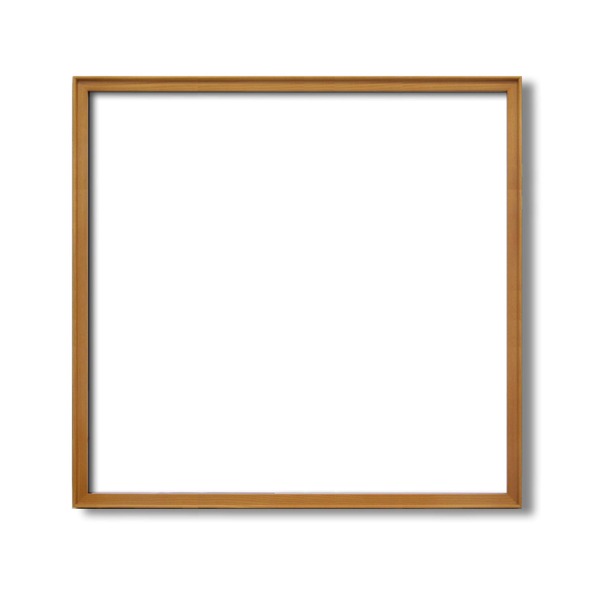 ( 角額 )高級木製正方形額 600角 600×600mm チーク 壁掛けひも アクリル付き 9787 フレーム 額縁 額