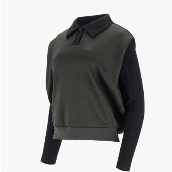 女性ロゴパターン防風Tシャツ6K-85291_US