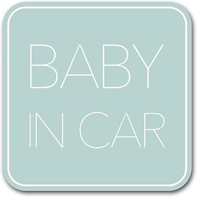 他サイト： ベビーインカー マグネット Baby in car 赤ちゃん乗ってます(グリーン)の商品画像
