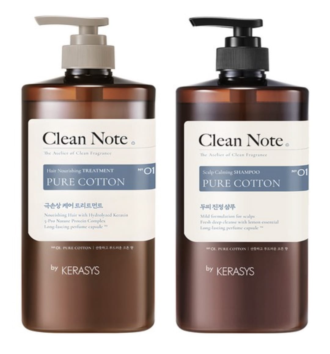 クリーンノート シャンプー ピュアコットンの香り 1L + トリートメント1 L