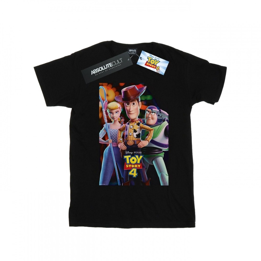 (英国より直送) Disney メンズトイ・ストーリー 4 バズ・ウッディー・アンド・ボー・ピープポスター Tシャツ