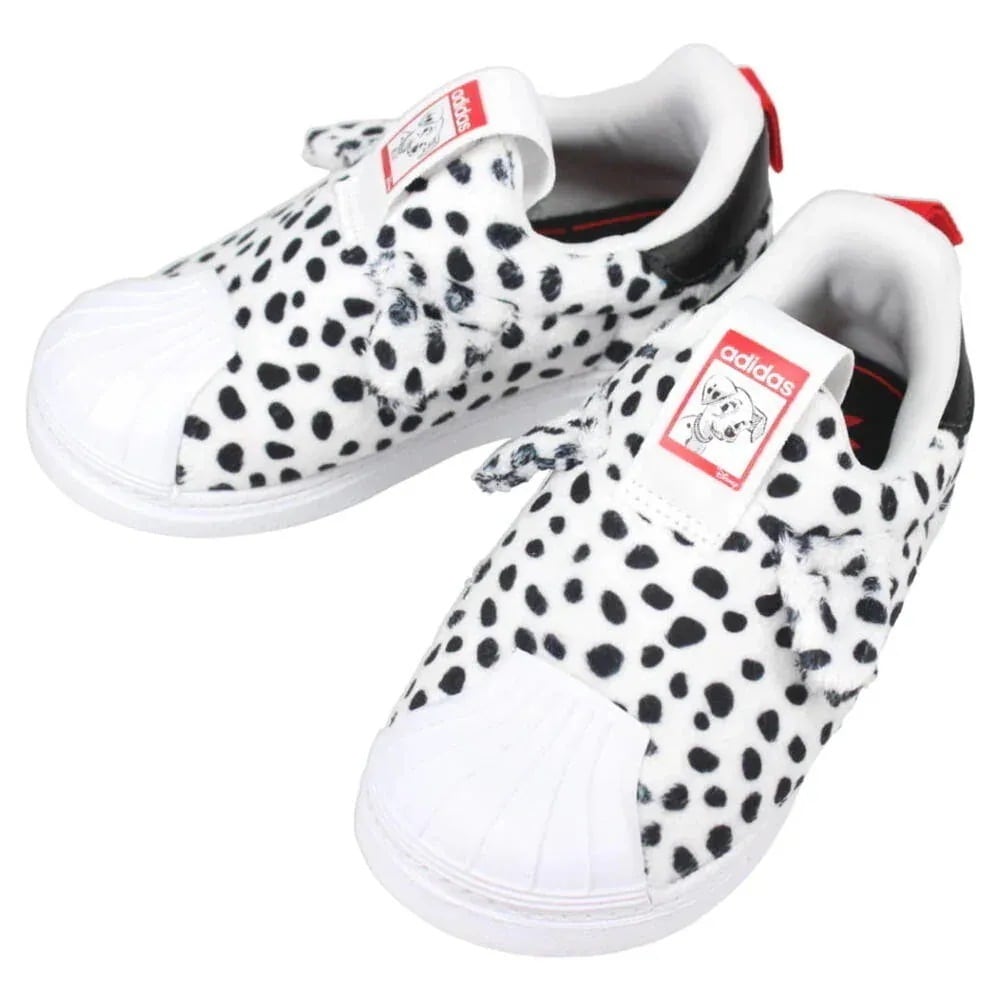 正規品 スーパースター 360 I SST 360 I フットウェアホワイト/コアブラック/レッド ID9713 12cm-16cm ディズニー 101匹わんちゃん