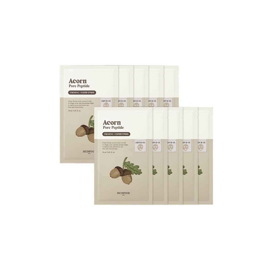 どんぐりポアペプチドマスク 24ml 10枚/低刺激/水分補給/光彩/しわ防止/鎮静/弾力/栄養供給/しっとり肌